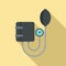 Arterial pressure mechanical tool icon, flat style