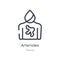 arterioles outline icon. isolated line vector illustration from sauna collection. editable thin stroke arterioles icon on white