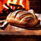 Artesenal resh baked bread from traditional old fashioned wood fired oven