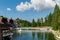 Artesian fountain from the Miorita lake, Poiana Brasov, Romania