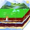 Artesian well scheme. Artesian Water underground. Flat design element stock vector illustration