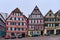 Artful medieval half-timber houses at Market Place in Calw