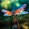 Artful Origami Damselfly in Vibrant Macro Detail