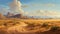 Artgerm-inspired Desert Landscape With Cartoonish Elements