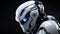 Artgerm-inspired Hyperrealistic White Robot Head With Precisionist Style