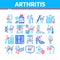 Arthritis Disease Collection Icons Set Vector