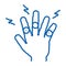 arthritis of finger joints doodle icon hand drawn illustration