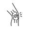Arthritis icon, Human joint line icon. 