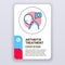 Arthritis treatment brochure template. Medical help cover design. Print design with linear illustration cartoon