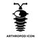 Arthropod icon vector isolated on white background, logo concept