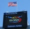 Arthur Ashe Stadium scoreboard at Billie Jean King National Tennis Center