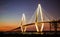 Arthur Ravenel Jr Bridge Illuminated in Evening