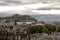 Arthur`s seat and Edinburgh city view from Edinburgh castle observation desc