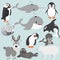 Artic animals cartoon collection