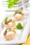 Artichoke, anchovy and cream cheese canapes