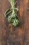 Artichoke bouquet on wooden background