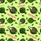 Artichoke hand drawn color vector seamless pattern. Isolated Vegetable engraved style background. Detailed vegetarian