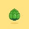 Artichoke Vector Icon Illustration. Cute Vegetable. Flat Cartoon Style Suitable for Web Landing Page, Banner, Sticker, Background