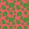 Artichokes seamless repeat pattern on pink background