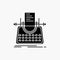 Article, blog, story, typewriter, writer Glyph Icon. Vector isolated illustration