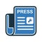 Article, newspaper, press release icon. Simple editable vector graphics