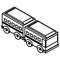 Articulated bus transport isometric icon