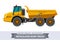 Articulated dump truck for earthwork operations