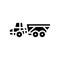 articulated hauler construction vehicle glyph icon vector illustration