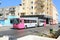 Articulated public transport bus in Cuba