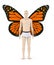 Artifical character with wings - human butterfly
