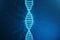 Artifical intelegence DNA molecule. DNA is converted into a binary code. Concept binary code genome. Abstract technology