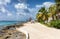 The artificial beach of Cozumel Island, Yucatan Mexico