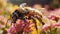 An artificial bee robot replacing real bees in the process of gathering precious pollen