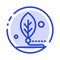 Artificial, Biology, Digital, Leaf, Life Blue Dotted Line Line Icon