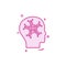 Artificial brain intelligence robo icon vector design