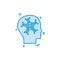 Artificial brain intelligence robo icon vector design