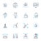 Artificial computing linear icons set. Robotics , Automation , Machine Learning , Neural Nerks , Algorithms , Big Data