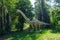 Artificial dinosaurs and ancient reptile sculptures in the park