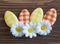 Artificial Easter eggs with flower