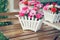 Artificial flowers pot