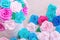 Artificial flowers roses from foam