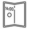 Artificial foldable display icon, outline style