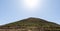 Artificial  hill inside which are the ruins of the palace of King Herod - Herodion in the Judean desert, in Israel