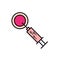 Artificial insemination line icon, vector illustration