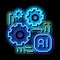 Artificial Intelligence Ai Chip neon glow icon illustration