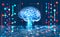 Artificial intelligence, AI, cyber brain. Digital mind