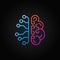 Artificial intelligence brain creative line icon. Vector sign