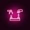 artificial intelligence chess human and robot neon icon. Elements of Artifical intelligence set. Simple icon for websites, web