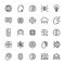 Artificial intelligence and Future robot technology 25 line icons
