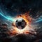 Artificial Intelligence Generated Space Soccer Ball